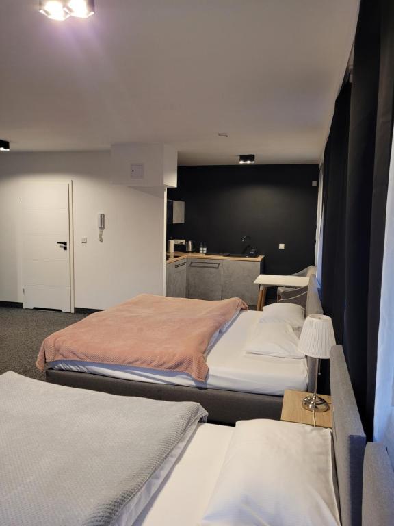 Posteľ alebo postele v izbe v ubytovaní Silesia Apartments