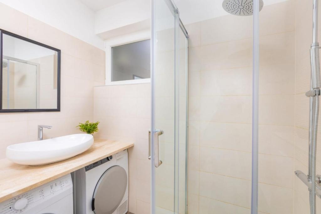Kúpeľňa v ubytovaní Apartman Dokić 3