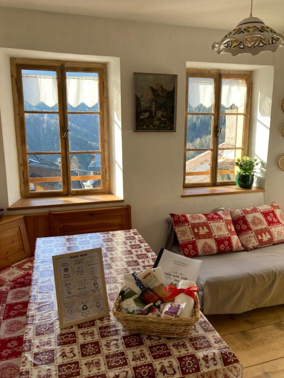 Postel nebo postele na pokoji v ubytování Tabià delle Volpi