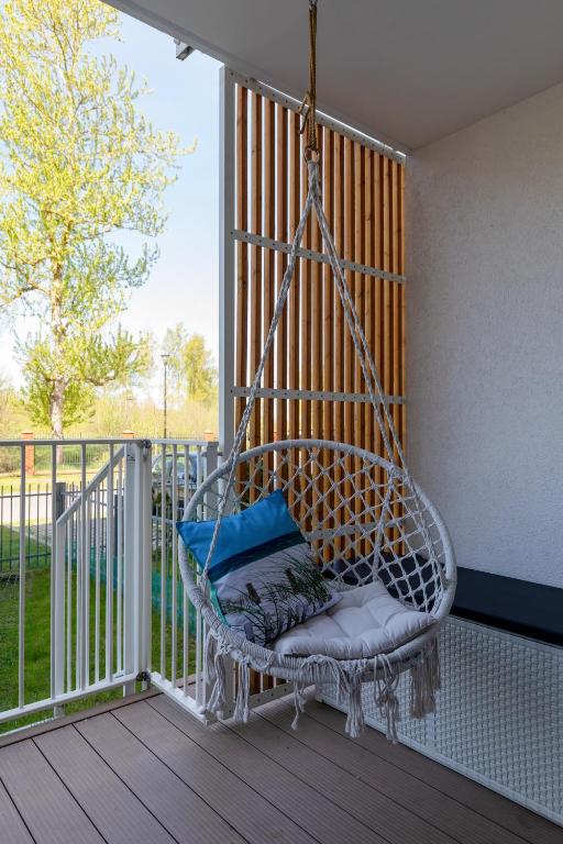 Balkón alebo terasa v ubytovaní Osiedle Feniks Kołobrzeg by Noclegi Renters