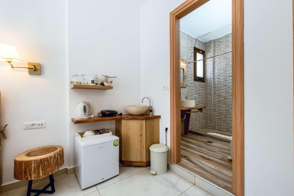 Koupelna v ubytování Deluxe Suites