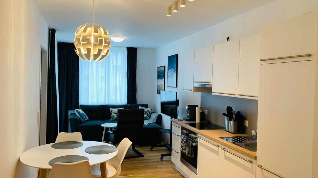 Η κουζίνα ή μικρή κουζίνα στο Ferienwohnung Mühlwang