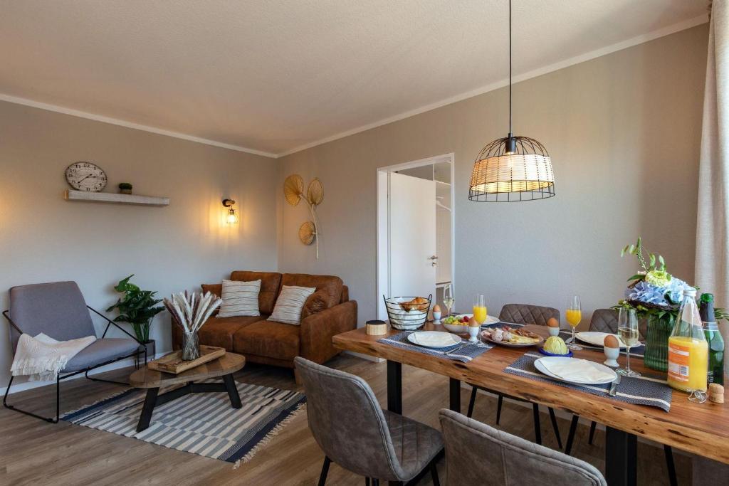 Et opholdsområde på Haus Treibholz Apartment 6