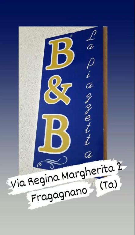 Certyfikat, podpis lub inny dokument wystawiony w obiekcie B&B La Piazzetta
