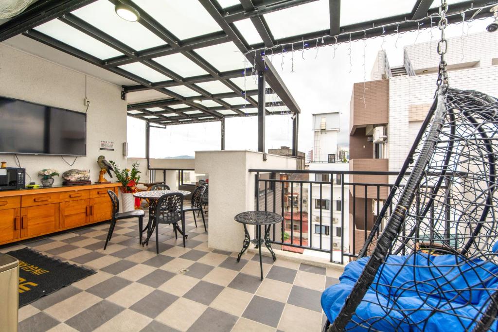 TV a/nebo společenská místnost v ubytování Jinguann B&B