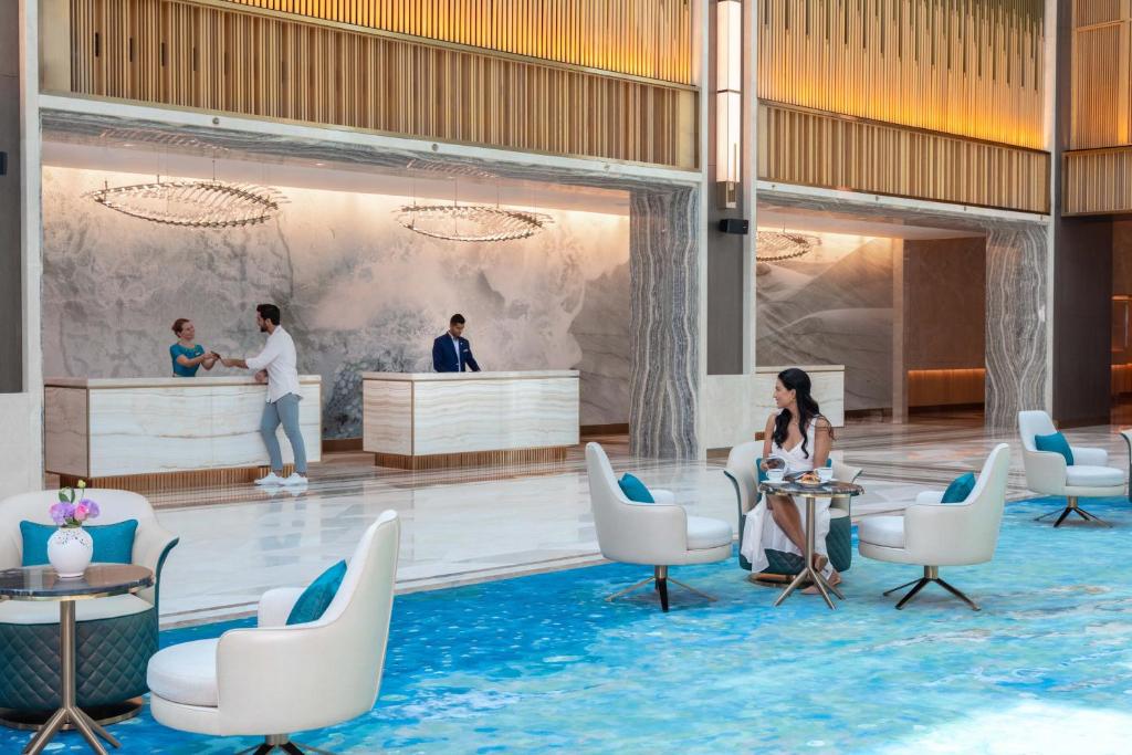 a rendering of the lobby of a hotel at Taj Exotica Resort & Spa, The Palm, Dubai in Dubai