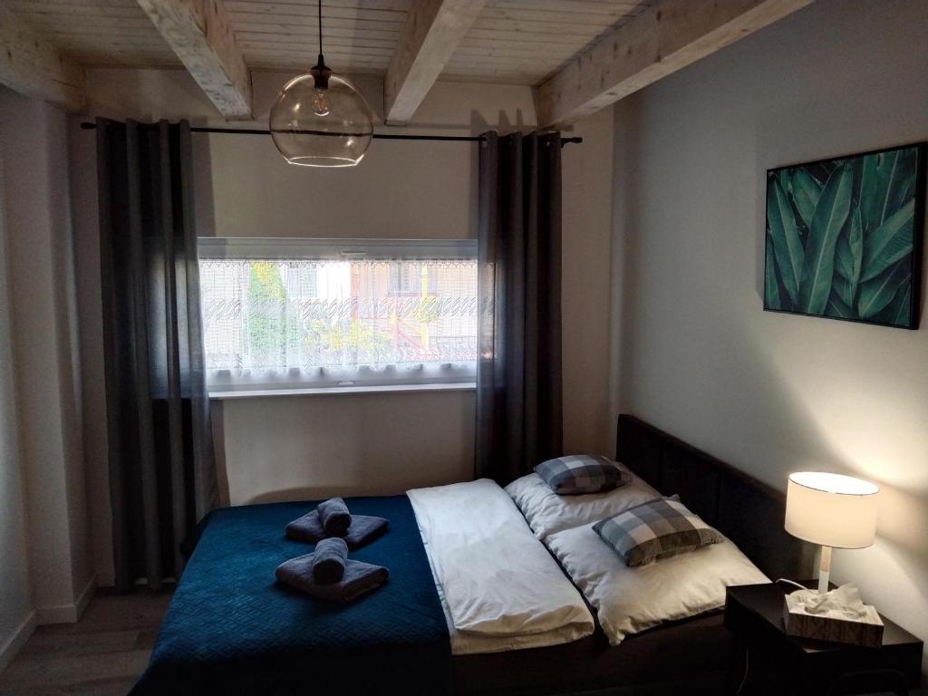 Posteľ alebo postele v izbe v ubytovaní Apartamenty Równia 2
