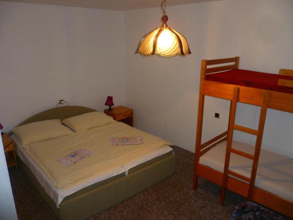 Postel nebo postele na pokoji v ubytování Pension Migr