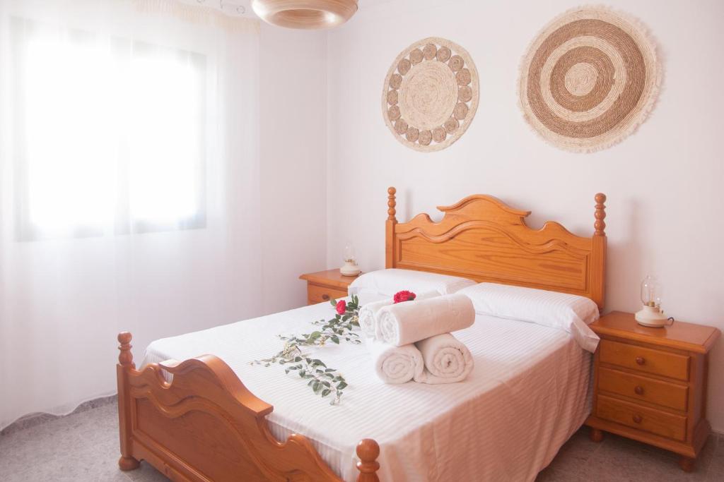 Postel nebo postele na pokoji v ubytování Apartamentos Thaisay MALIBU