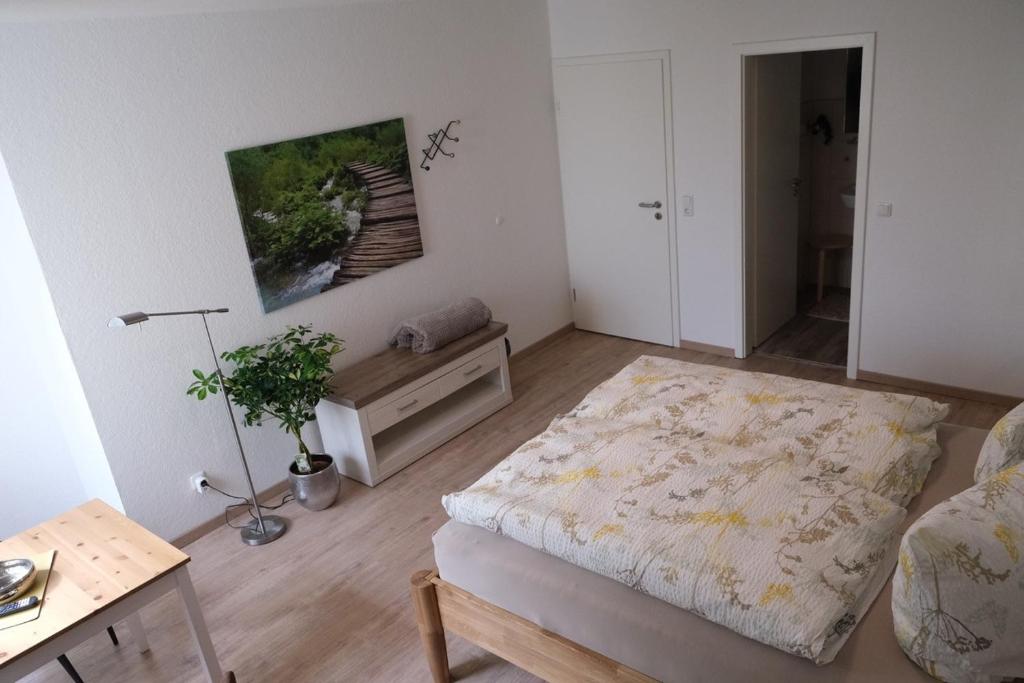 Postel nebo postele na pokoji v ubytování Gästehaus Langhals