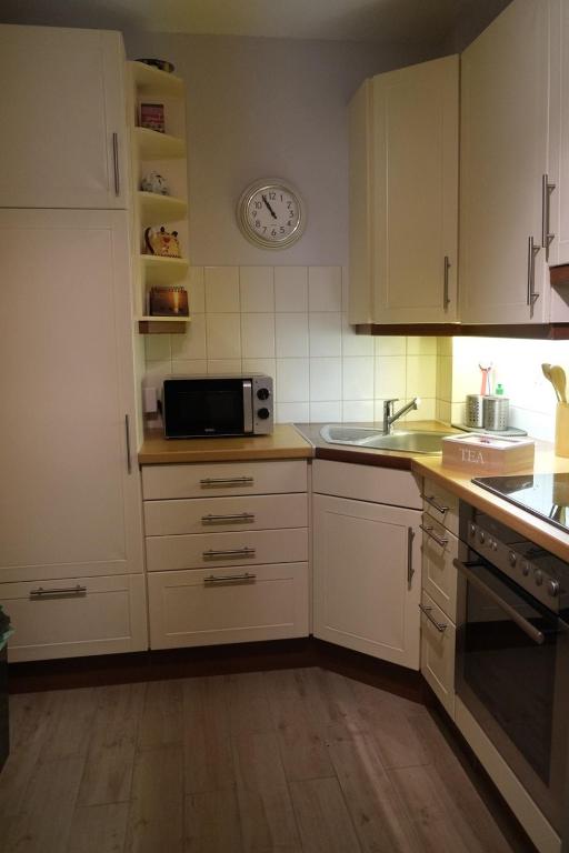 Kuchyň nebo kuchyňský kout v ubytování Gästehaus Langhals