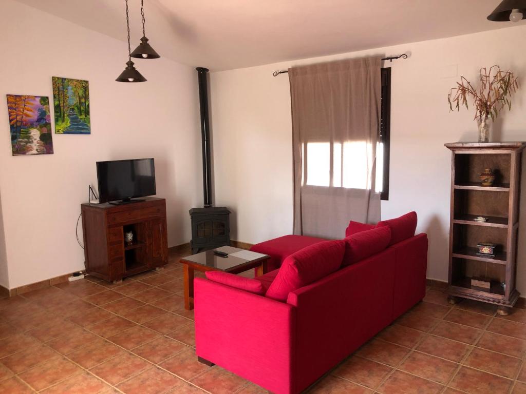 TV a/nebo společenská místnost v ubytování Chalet Ventura Conil