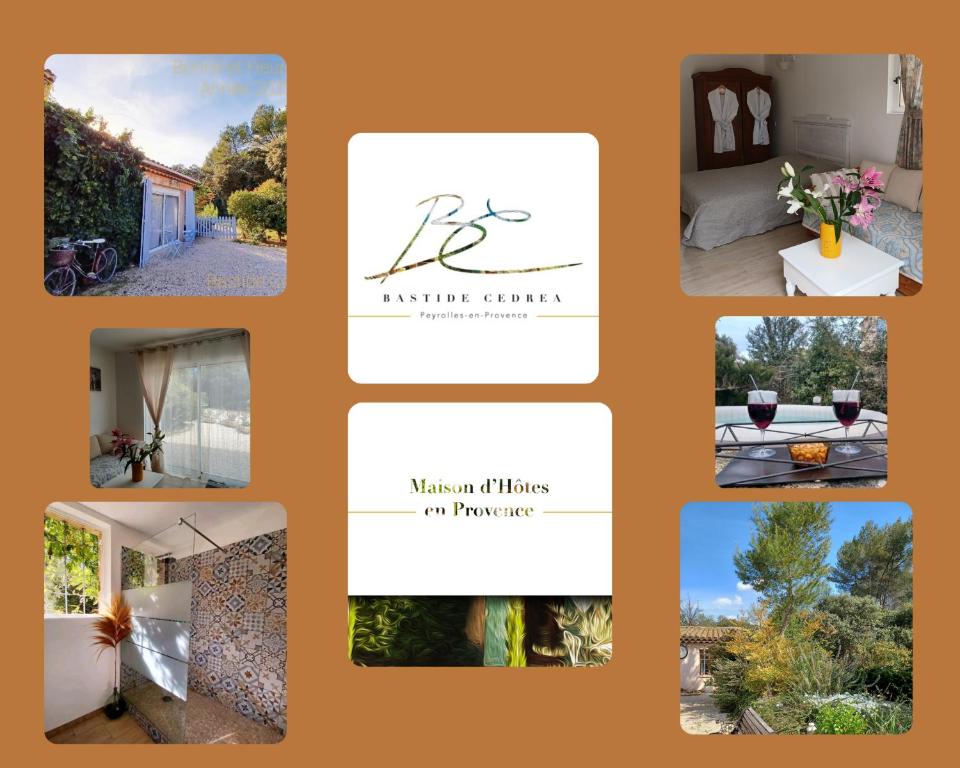 a collage of pictures of different venues at Studio avec jardin entre Aix-en-Provence, Luberon et Verdon in Peyrolles-en-Provence