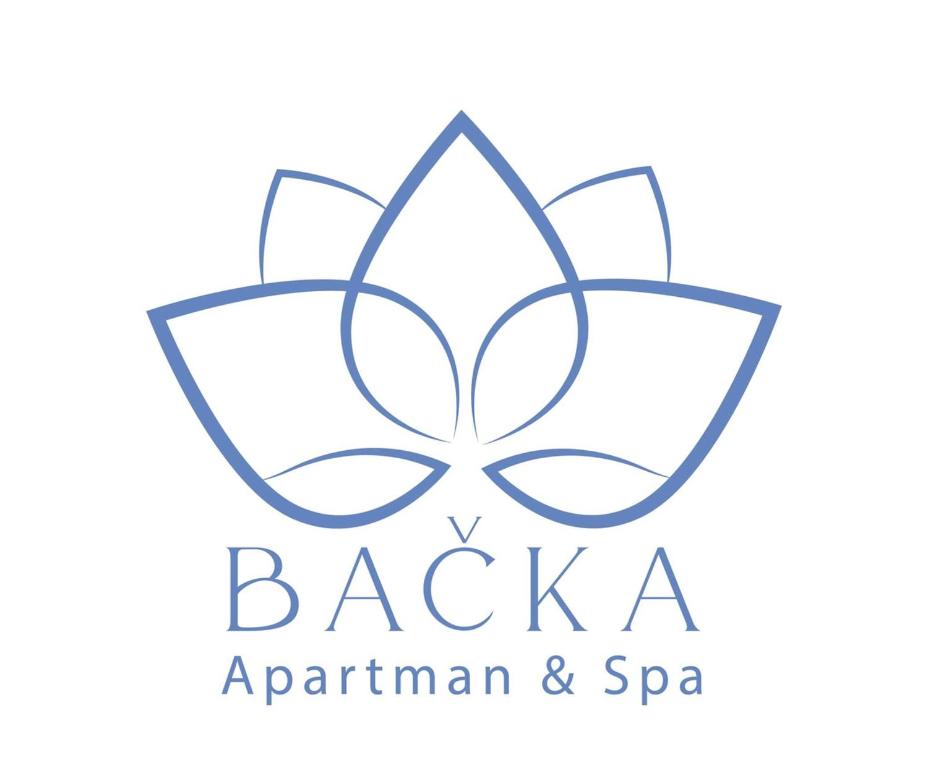 a logo for a spa with two leaves at Apartman Spa Bačka in Bačka Palanka