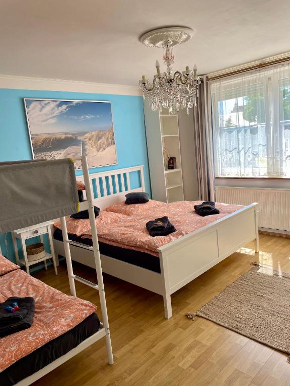 Postel nebo postele na pokoji v ubytování Ubytování U Mikeša