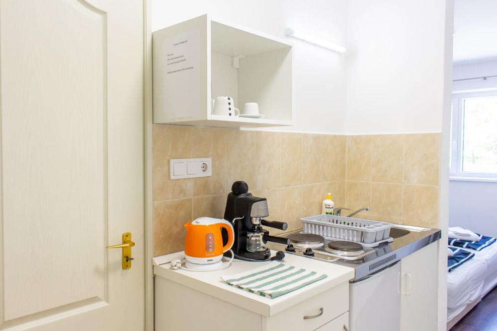 Kuchyňa alebo kuchynka v ubytovaní Wesselényi Strand apartmanok