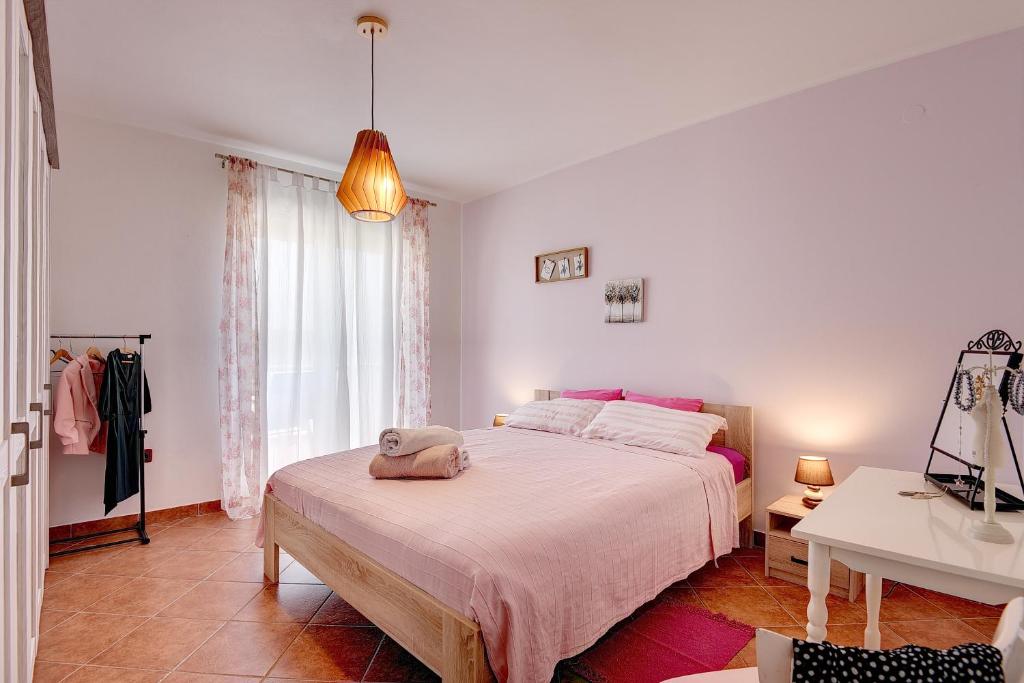 Katil atau katil-katil dalam bilik di Apartments Lidija