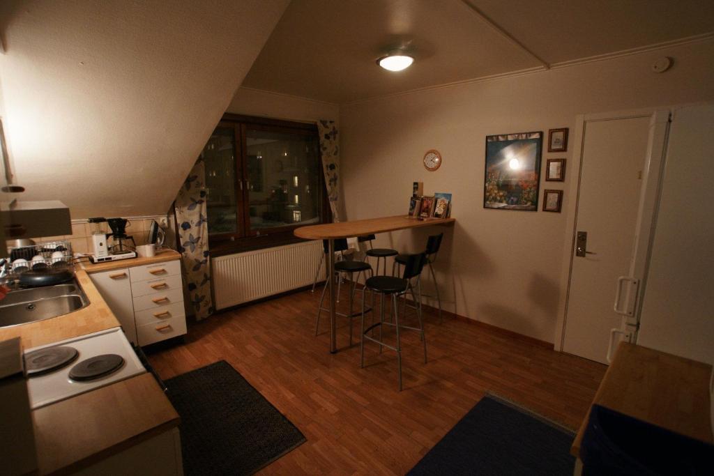 Kuchyň nebo kuchyňský kout v ubytování Park Hotell