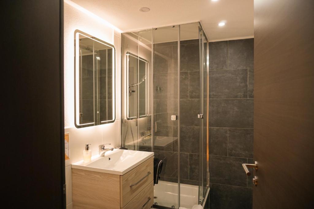 Koupelna v ubytování Hotel verWeiler