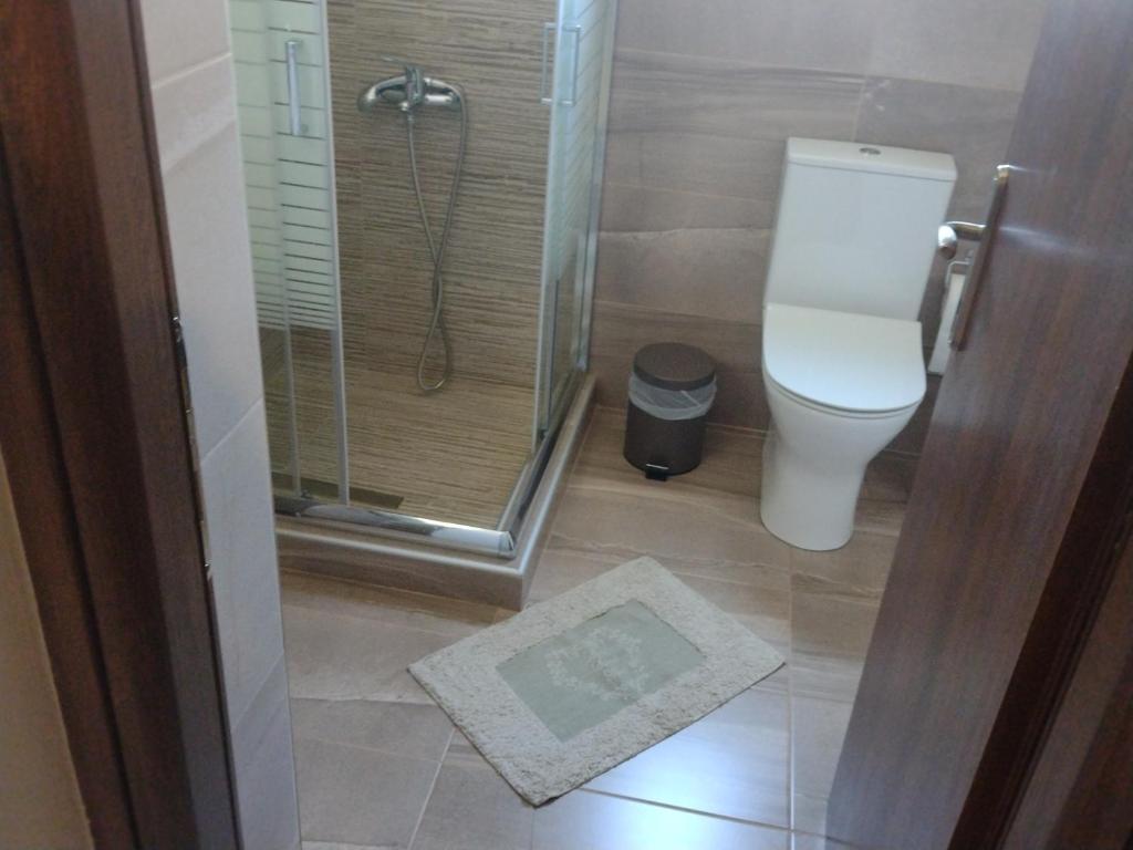Koupelna v ubytování "Thea" Valis Apartments