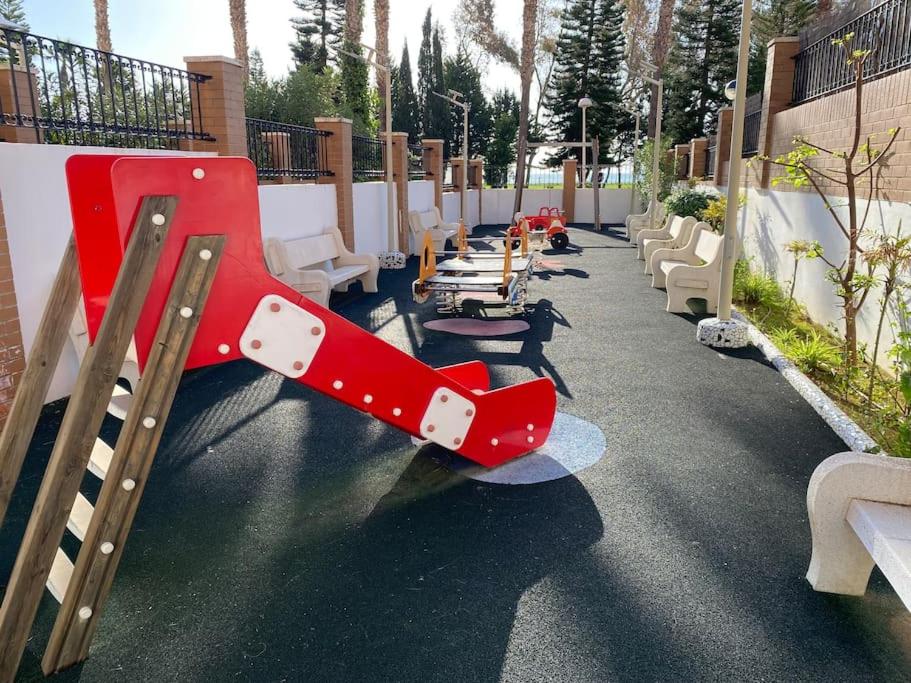 Fitness centrum a/nebo fitness zařízení v ubytování Costa Marina III en primera línea de playa con fibra
