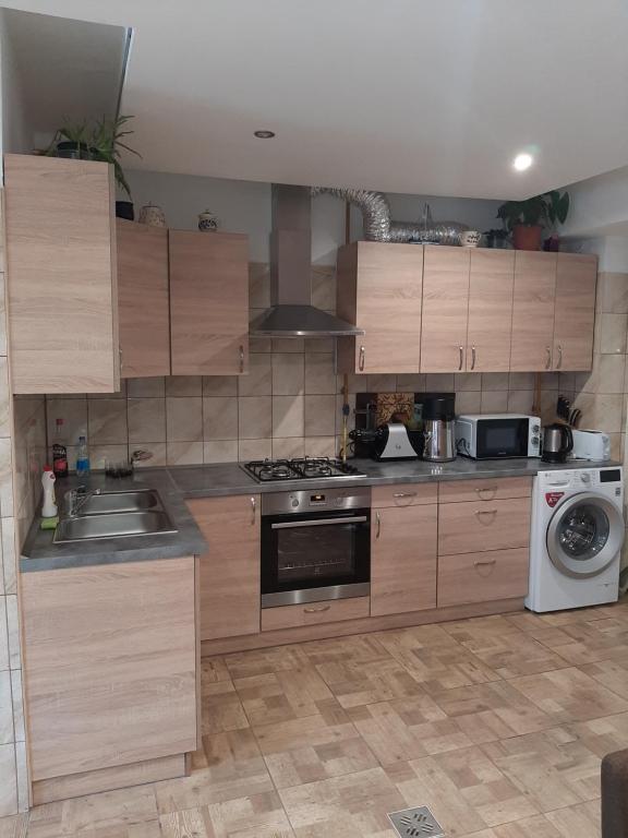 Kuchyň nebo kuchyňský kout v ubytování Egniss Apartman 2
