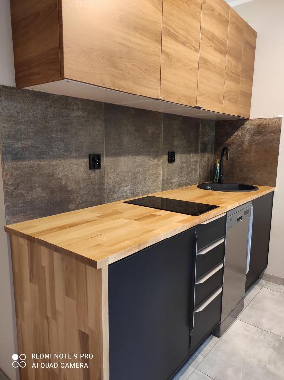 Kuchyňa alebo kuchynka v ubytovaní Apartament Spokojny