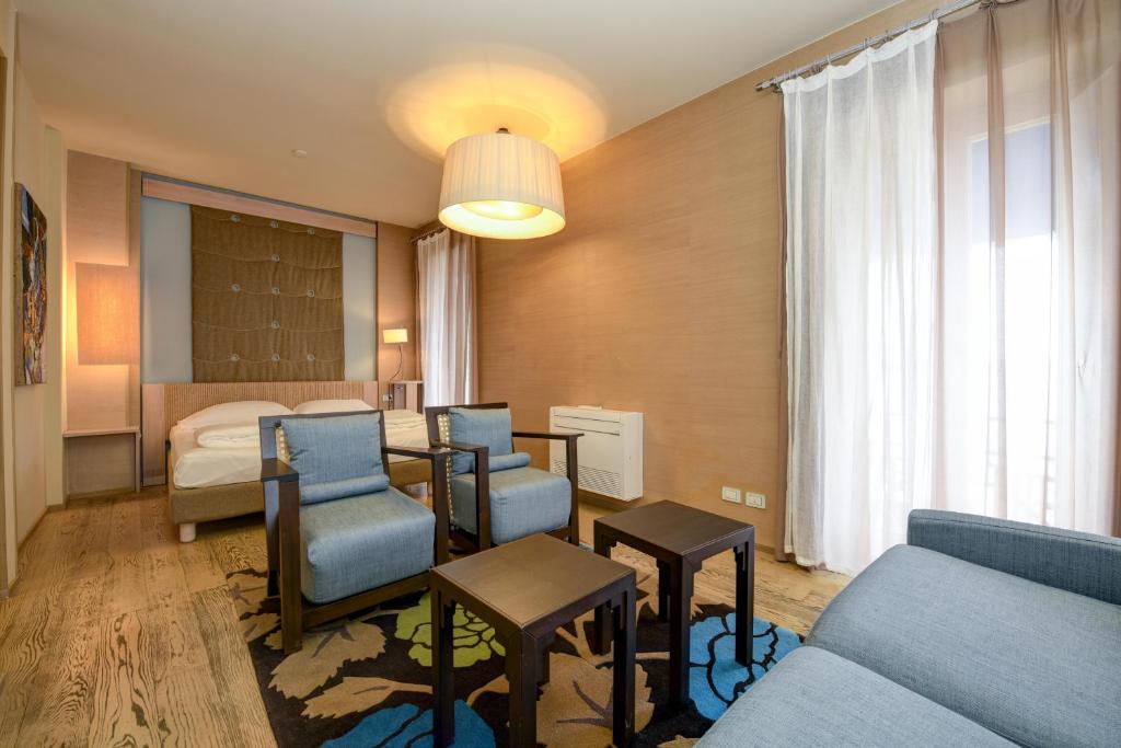 Uma área de estar em Hotel Flaminia
