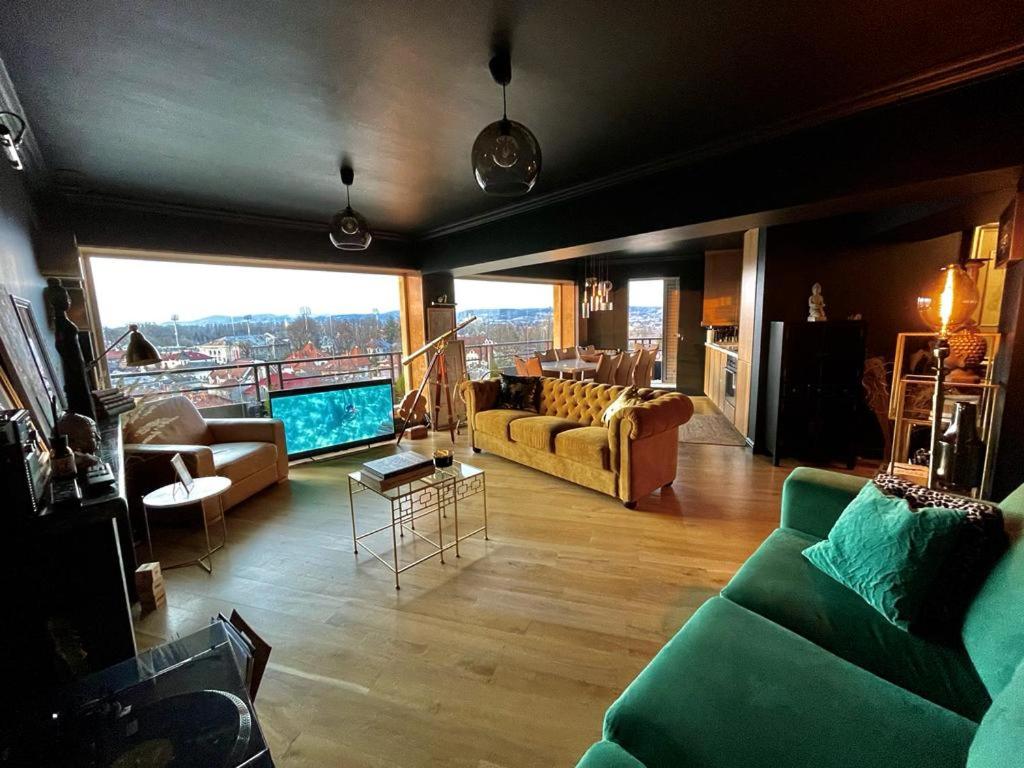 Et sittehjørne på NOIR PENTHOUSE