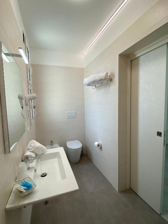 Koupelna v ubytování Hotel Linda