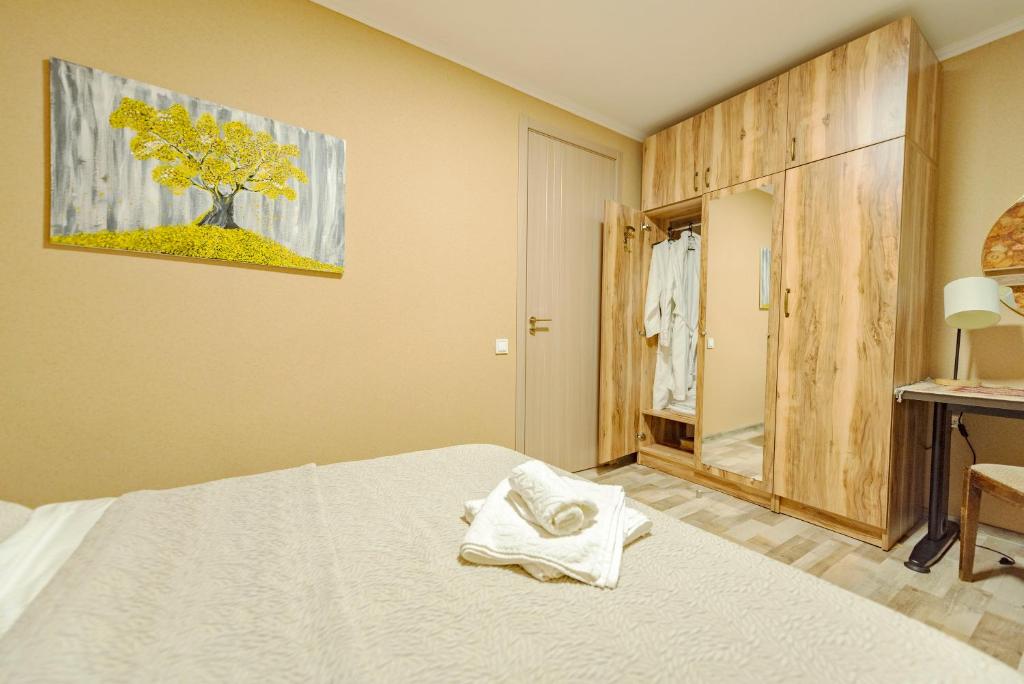 Postel nebo postele na pokoji v ubytování Garden House