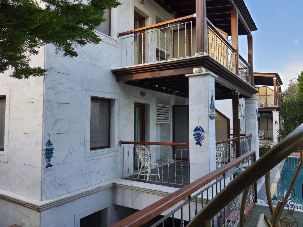 Balkón nebo terasa v ubytování Stone House Hotel