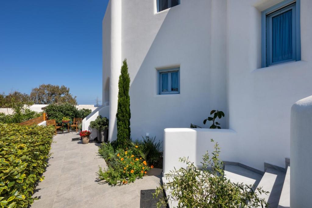 A garden outside La Boheme Villas
