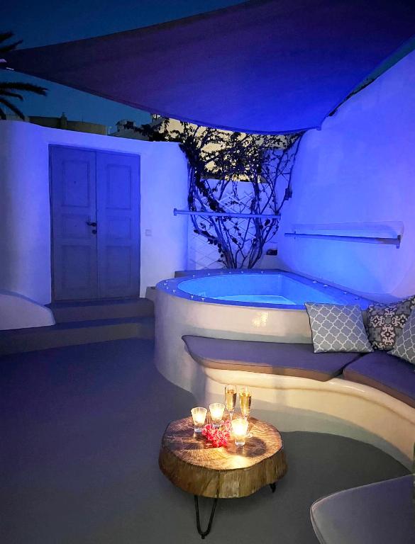Posezení v ubytování Angels Villa Santorini