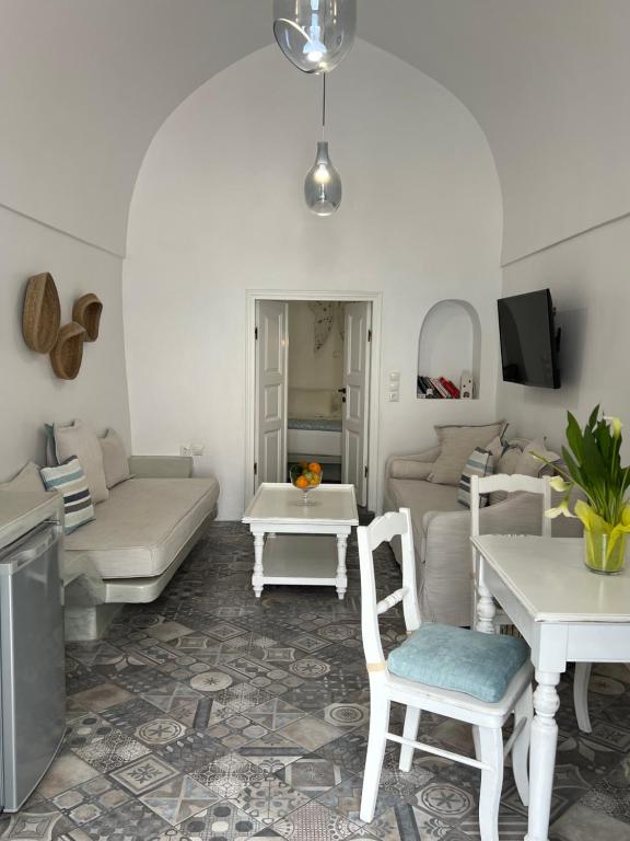 Posezení v ubytování Angels Villa Santorini
