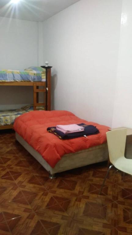 Postel nebo postele na pokoji v ubytování Hospedaje Del Pilar en Magdalena del Mar