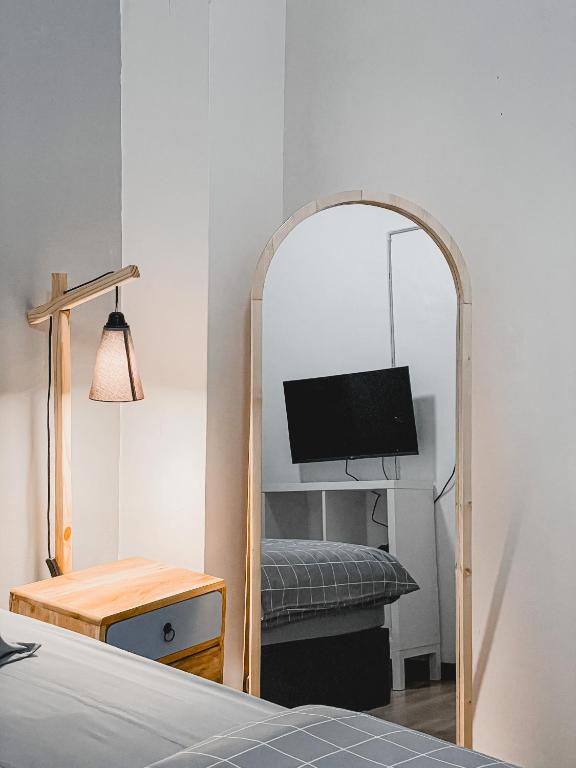 Letto o letti in una camera di OstiC House
