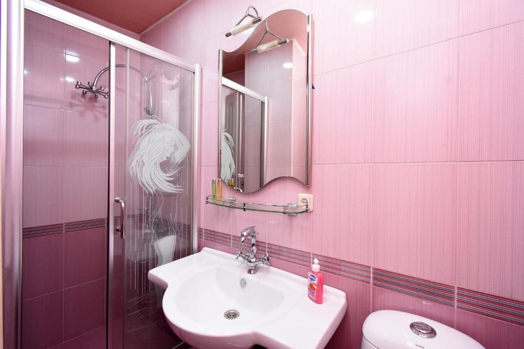 Koupelna v ubytování Guest house YEREVAN