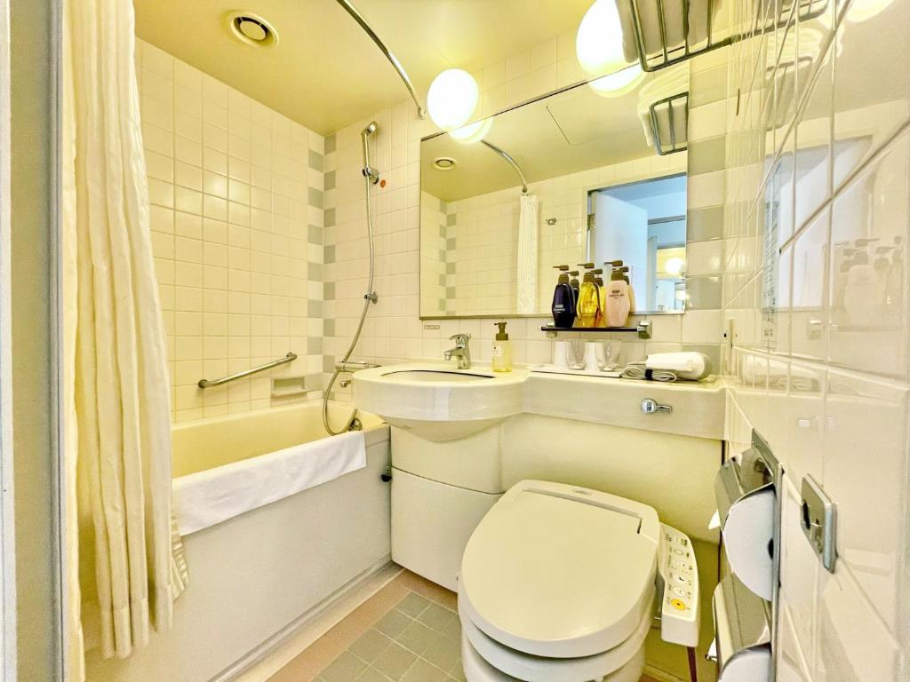 Koupelna v ubytování Chisun Hotel Yokohama Isezakicho