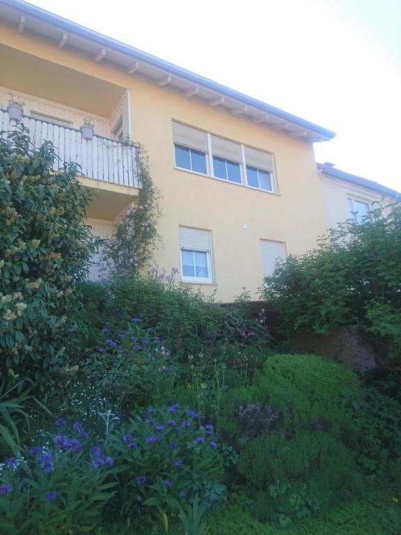 a house with a garden in front of it at Ferienwohnung Späth in Ramsthal