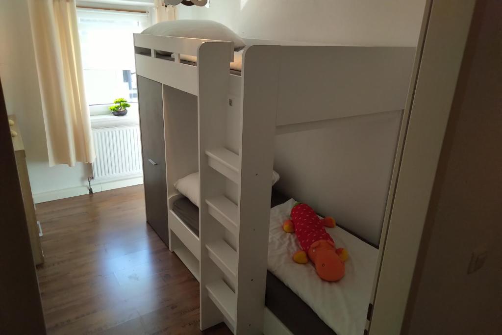 Postel nebo postele na pokoji v ubytování Haus am Soleweg