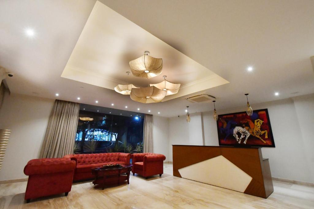 TV a/nebo společenská místnost v ubytování Soho Boutique Hotel