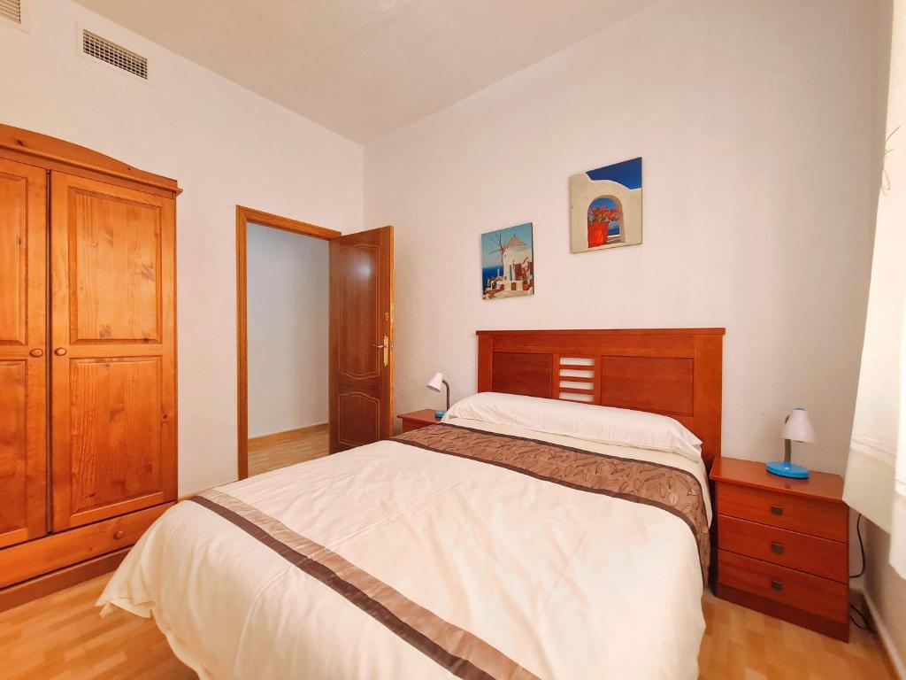 Postel nebo postele na pokoji v ubytování Apartamento grande en Centro de Cartagena Real - Arena