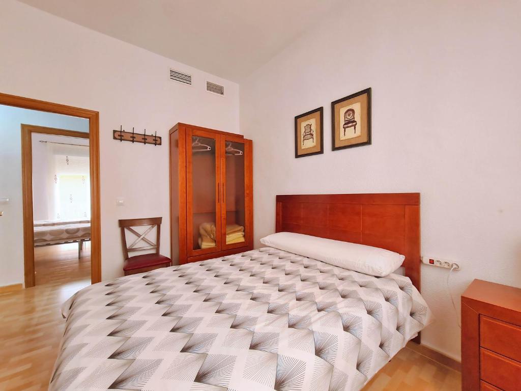 Postel nebo postele na pokoji v ubytování Apartamento grande en Centro de Cartagena Real - Arena