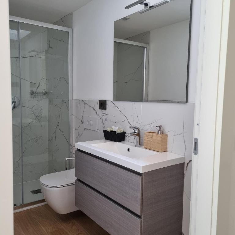 Kúpeľňa v ubytovaní Maso Kreuzberg