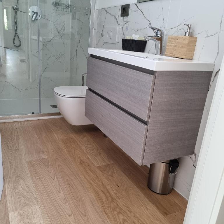 Kúpeľňa v ubytovaní Maso Kreuzberg