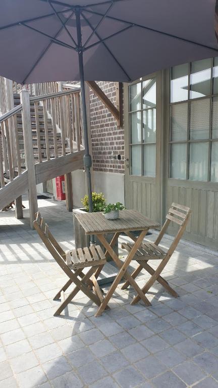 Balkón nebo terasa v ubytování B&B 't Meesterhof