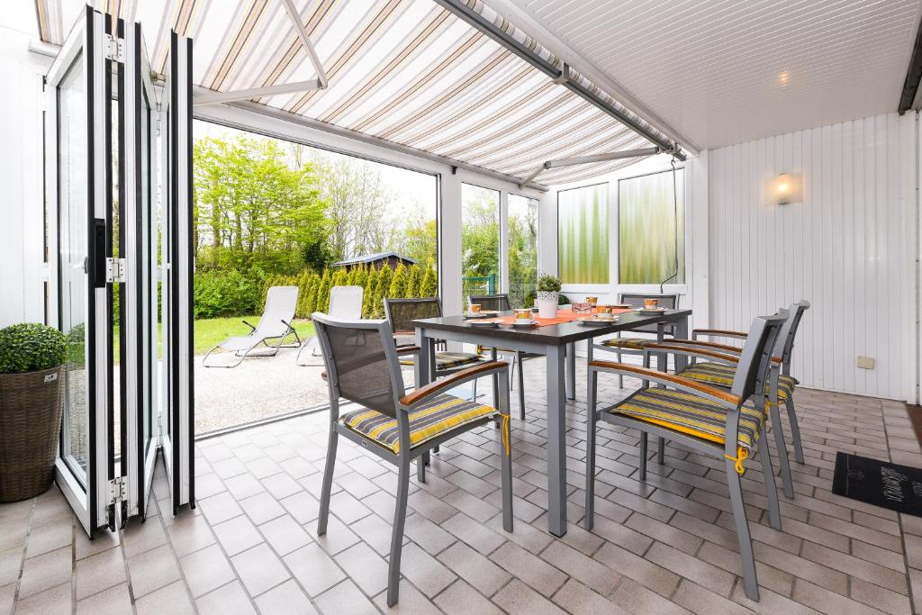 Patio nebo venkovní prostory v ubytování Haus Nordseepferdchen