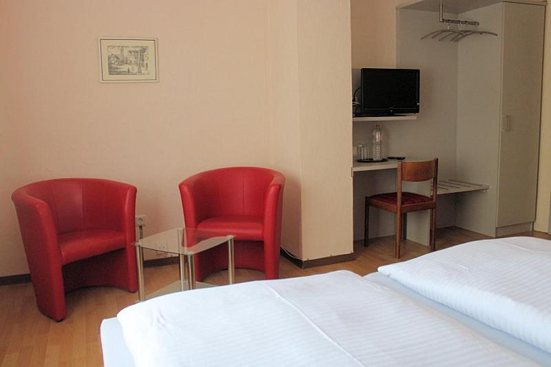 TV a/nebo společenská místnost v ubytování Hotel-Pension Waldhaus
