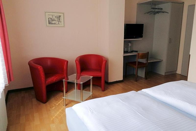 TV a/nebo společenská místnost v ubytování Hotel-Pension Waldhaus